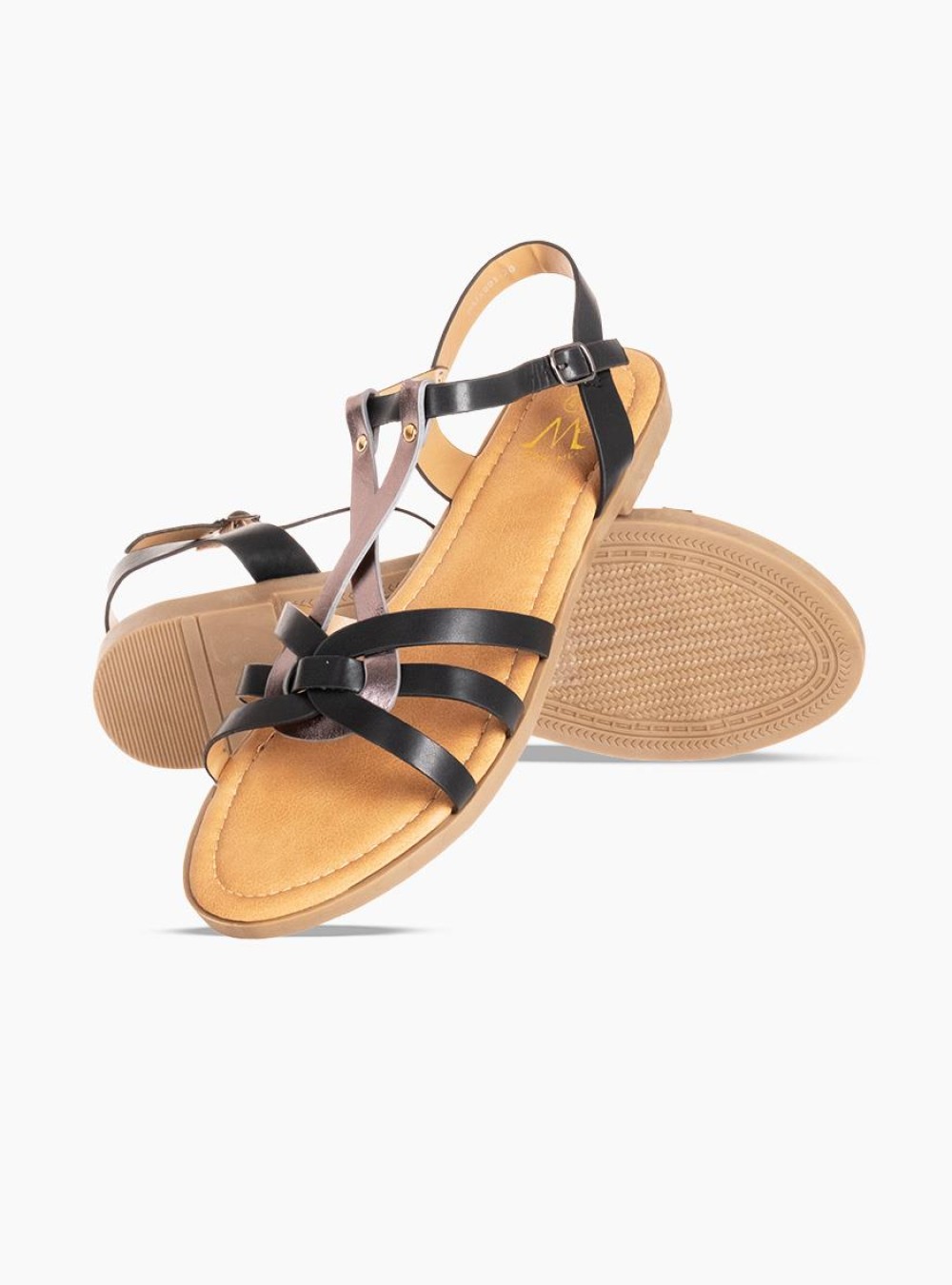 Flat σανδάλια με πλέξη 364.DMX001-20-L ΜΑΥΡΟ Flat σανδάλια με πλέξη 364.DMX001-20-L ΜΑΥΡΟ