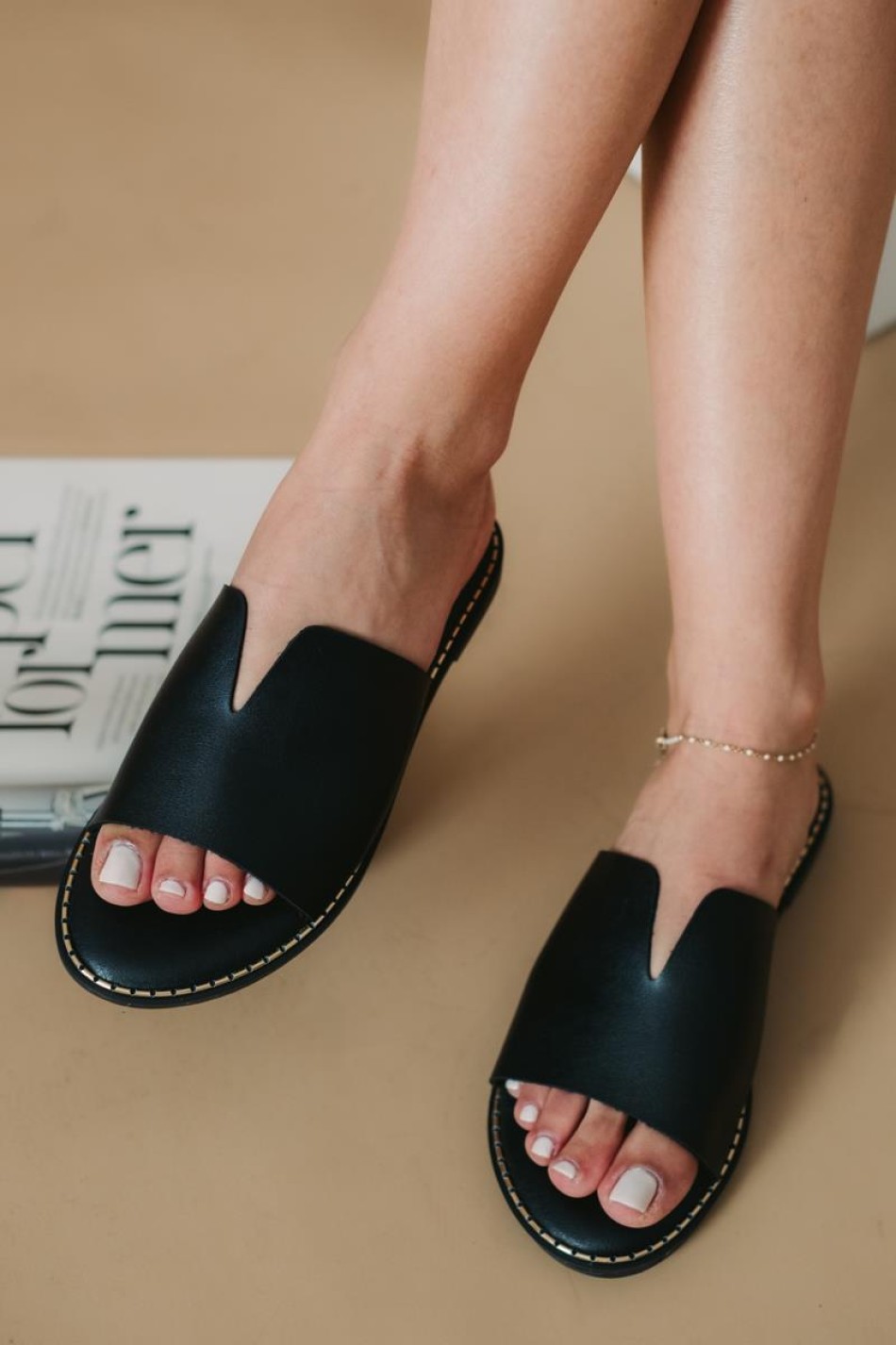 Γυναικεία Flat 330.0725-10-L ΜΑΥΡΟ
