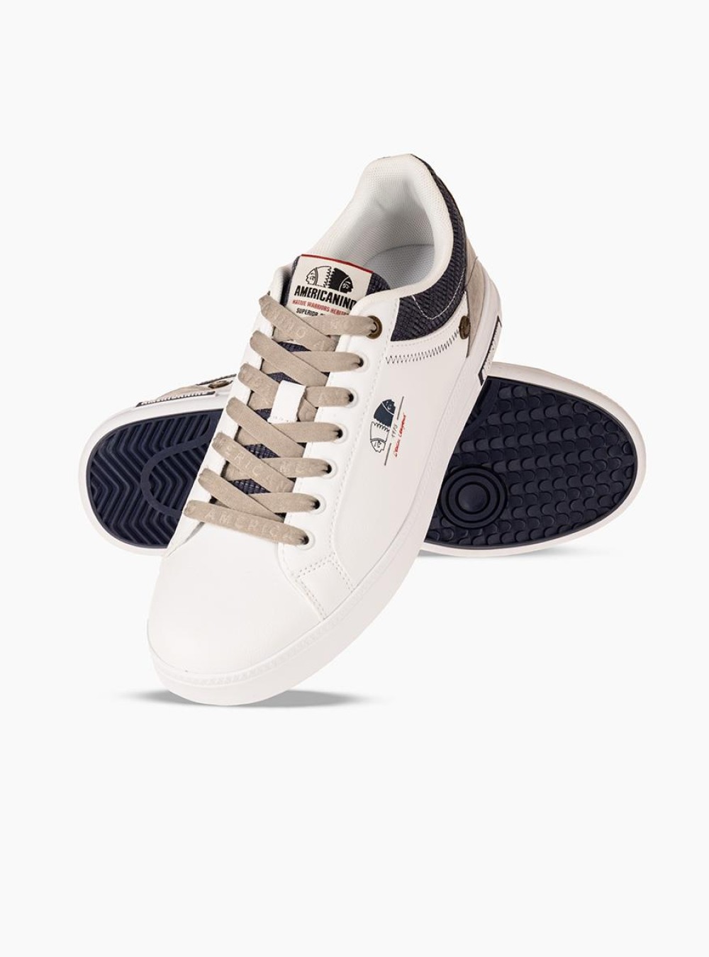 AMERICANINO Ανδρικά sneakers ΑΣΠΡΟ AMERICANINO Ανδρικά sneakers ΑΣΠΡΟ