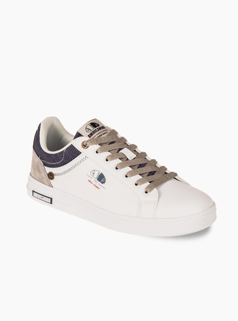 AMERICANINO Ανδρικά sneakers ΑΣΠΡΟ AMERICANINO Ανδρικά sneakers ΑΣΠΡΟ