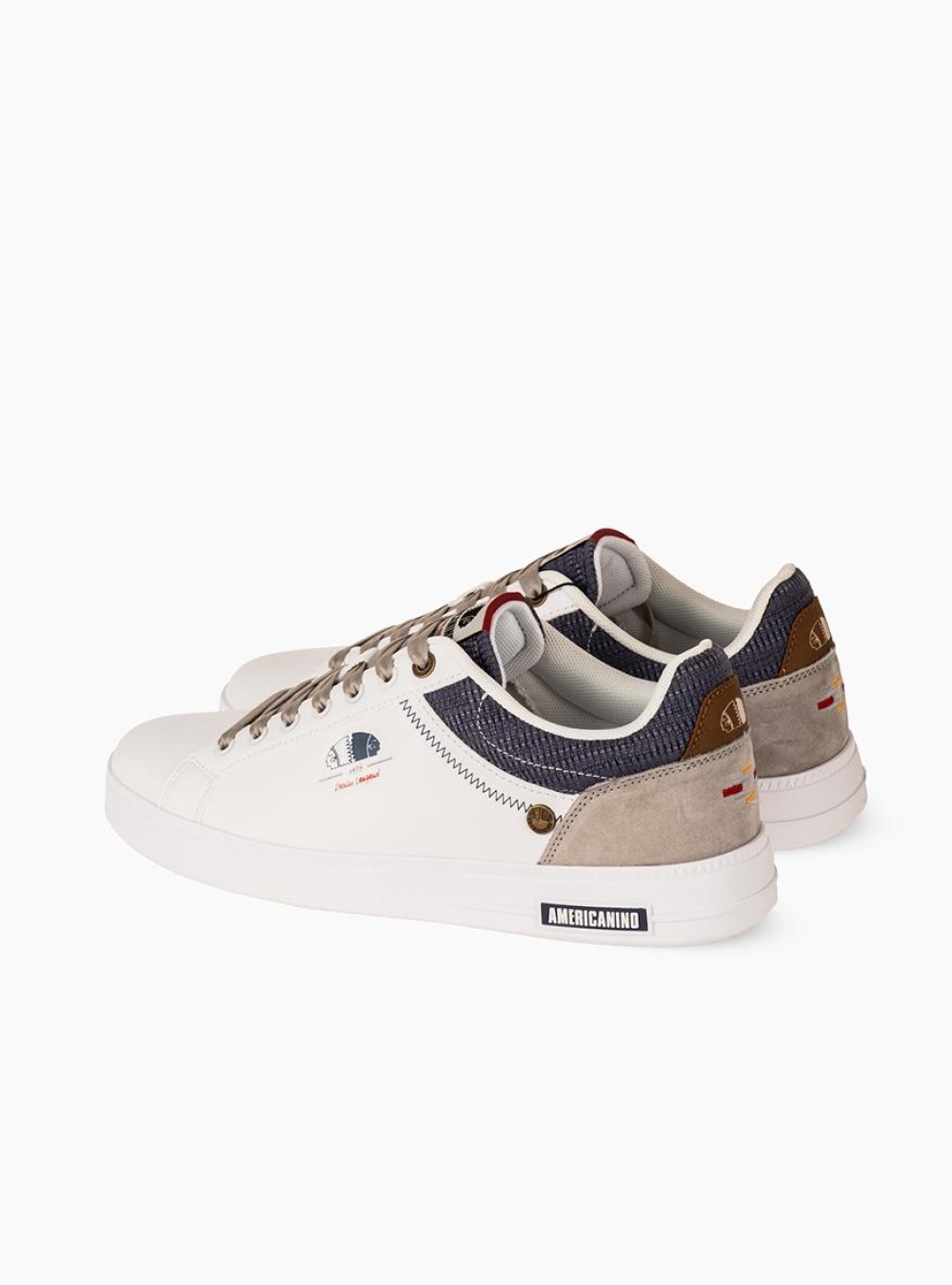 AMERICANINO Ανδρικά sneakers ΑΣΠΡΟ AMERICANINO Ανδρικά sneakers ΑΣΠΡΟ