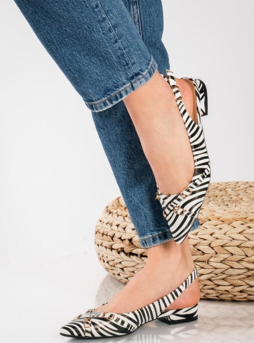 Slingback μυτερές γόβες ZEBRA Slingback μυτερές γόβες ZEBRA