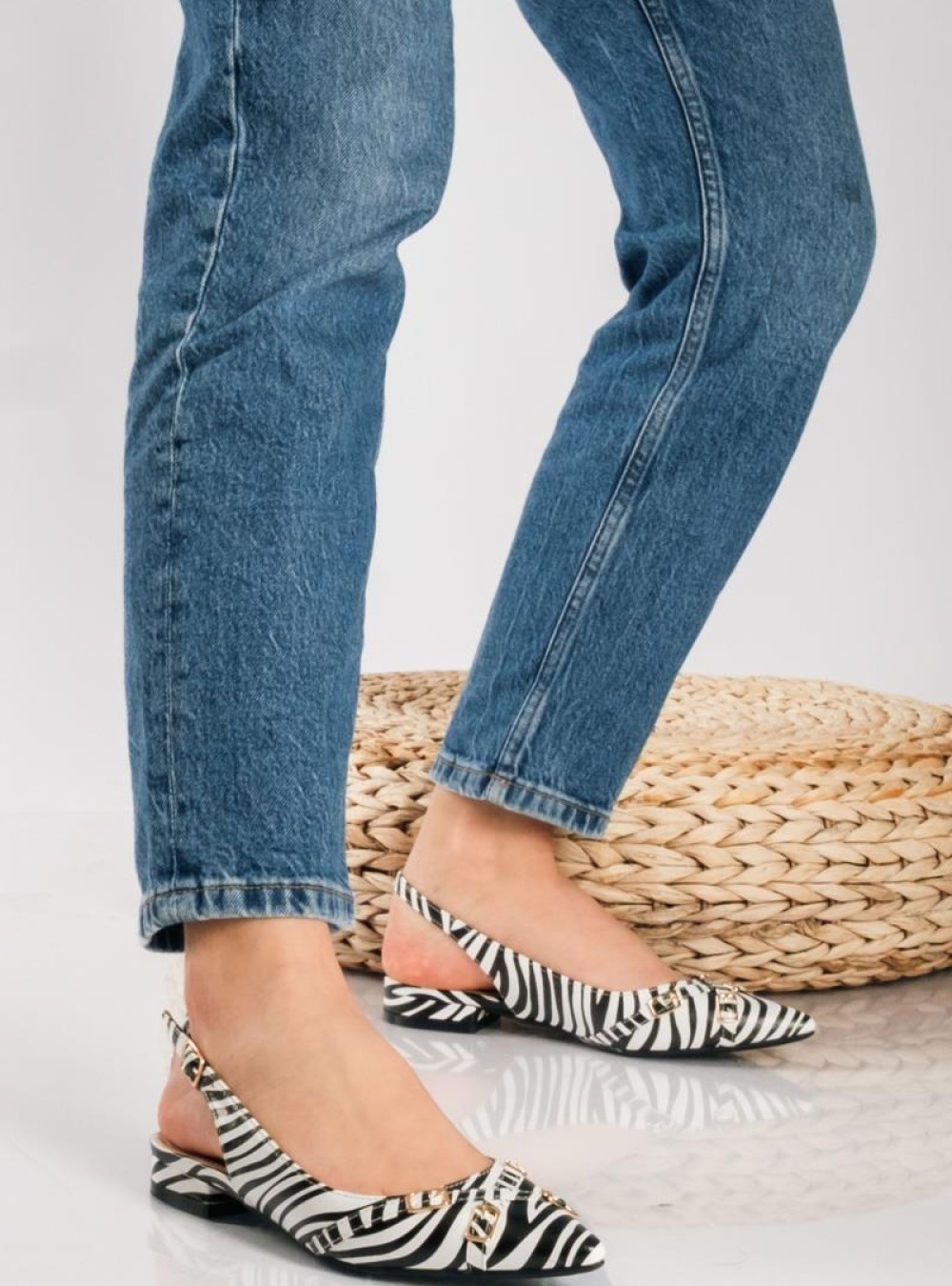 Slingback μυτερές γόβες ZEBRA Slingback μυτερές γόβες ZEBRA