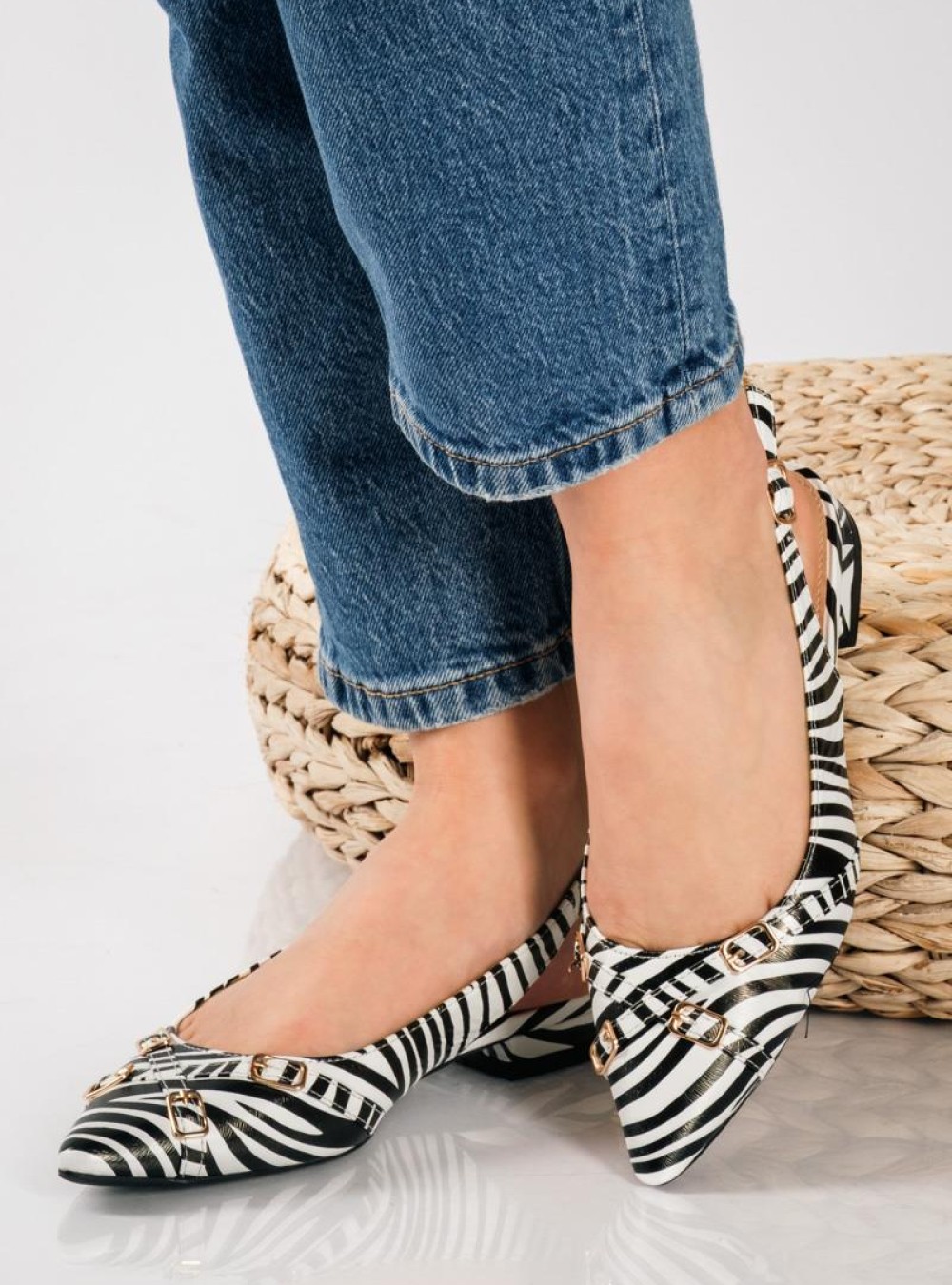 Slingback μυτερές γόβες ZEBRA Slingback μυτερές γόβες ZEBRA