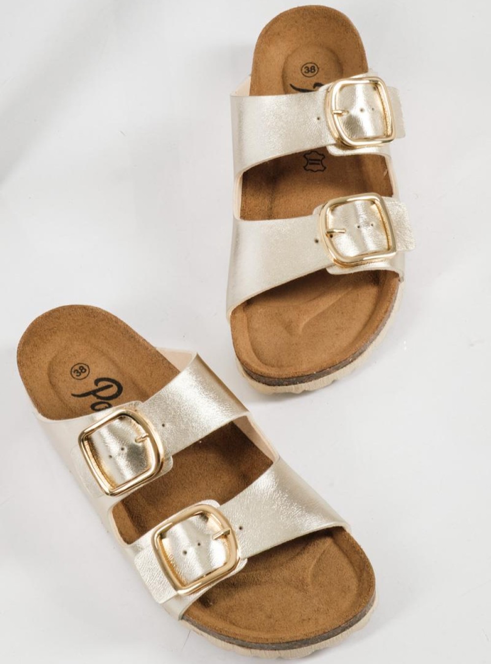 PAREX Flatforms δερμάτινα με δυο φάσες ΧΡΥΣΟ PAREX Flatforms δερμάτινα με δυο φάσες ΧΡΥΣΟ
