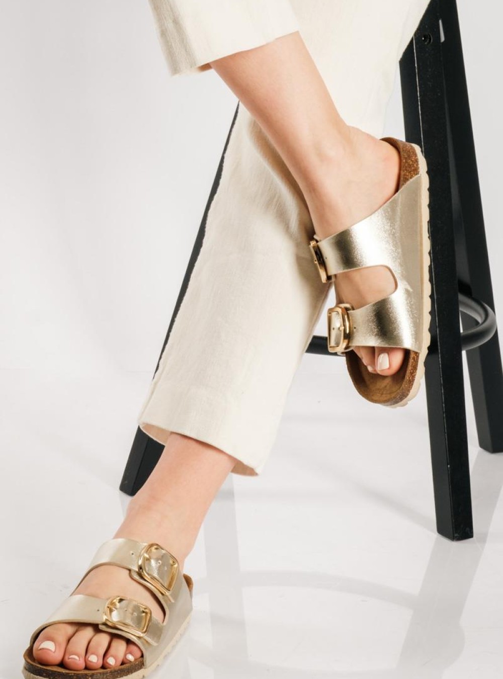 PAREX Flatforms δερμάτινα με δυο φάσες ΧΡΥΣΟ PAREX Flatforms δερμάτινα με δυο φάσες ΧΡΥΣΟ