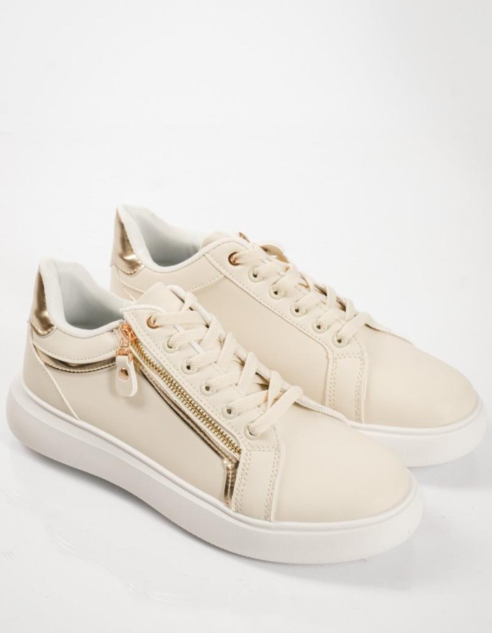 Δίσολα sneakers με διακοσμητικό φερμουάρ στο πλάι ΜΠΕΖ