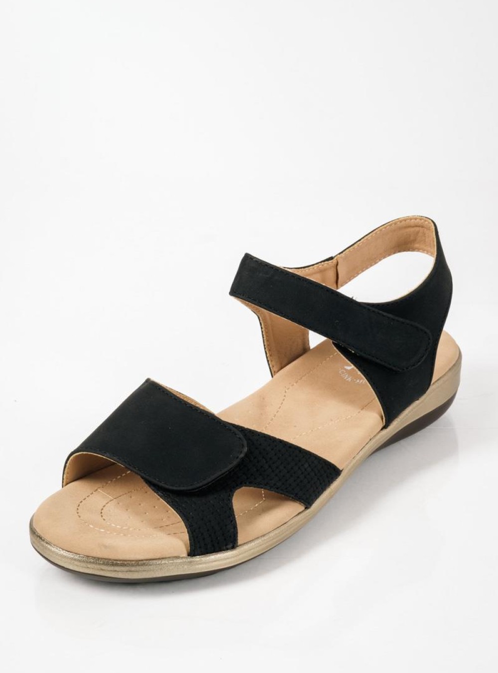 Comfort πέδιλο με ρυθμιζόμενα λουριά ΜΑΥΡΟ Comfort πέδιλο με ρυθμιζόμενα λουριά ΜΑΥΡΟ