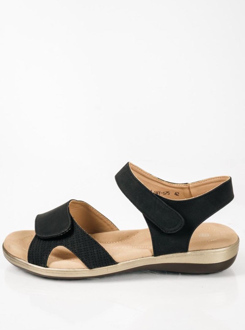 Comfort πέδιλο με ρυθμιζόμενα λουριά ΜΑΥΡΟ Comfort πέδιλο με ρυθμιζόμενα λουριά ΜΑΥΡΟ