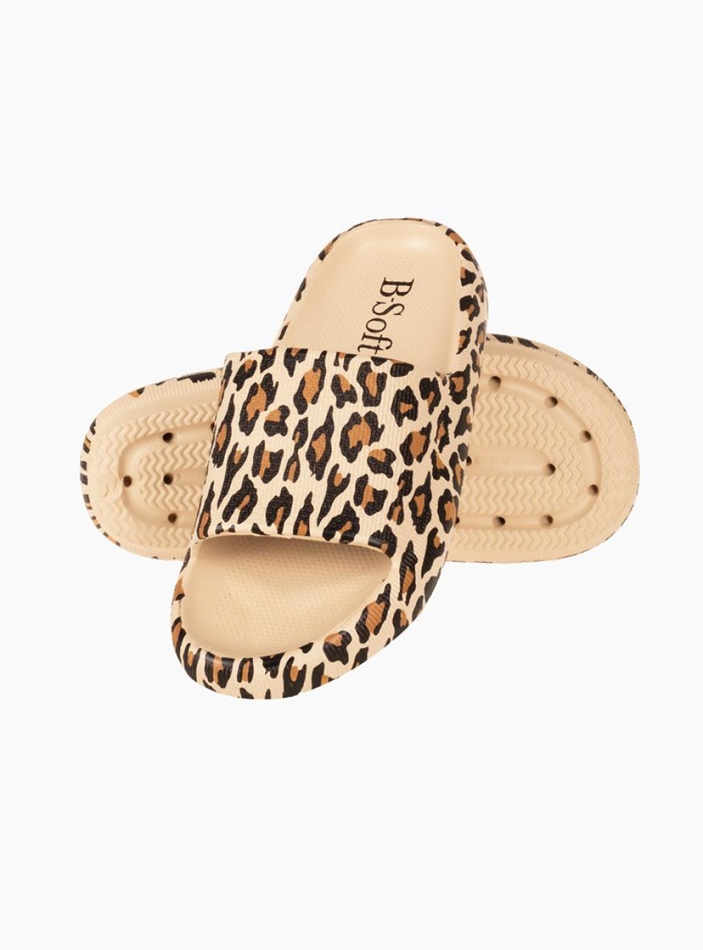 B-SOFT γυναικείες animal-print σαγιονάρες ΜΠΕΖ B-SOFT γυναικείες animal-print σαγιονάρες ΜΠΕΖ
