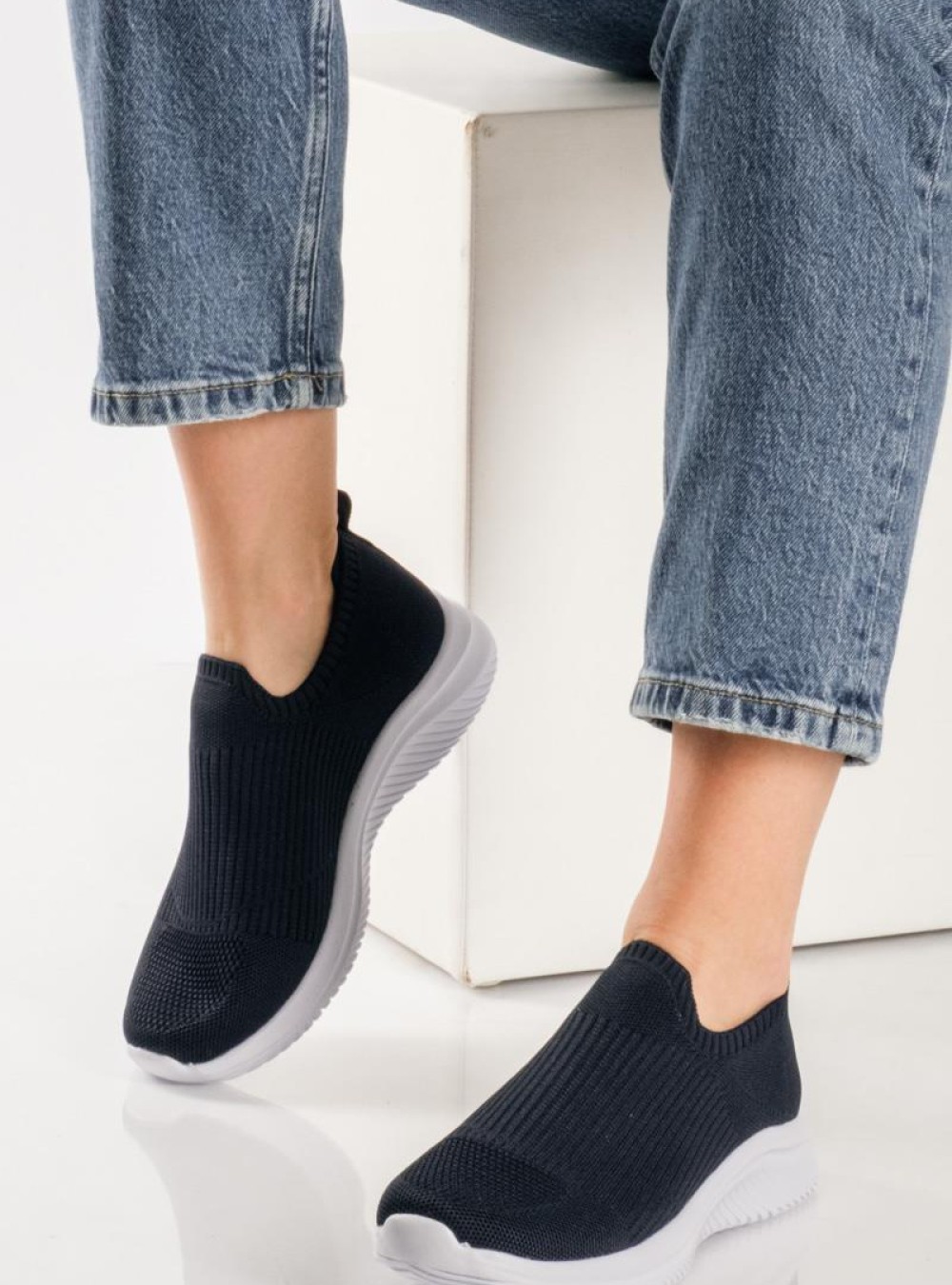 Slip-on sneakers τύπου κάλτσα ΜΠΛΕ Slip-on sneakers τύπου κάλτσα ΜΠΛΕ