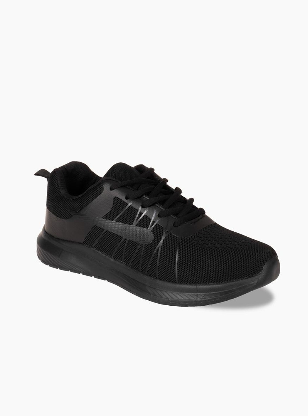 Ανδρικό υφασμάτινο running sneaker ΜΑΥΡΟ Ανδρικό υφασμάτινο running sneaker ΜΑΥΡΟ