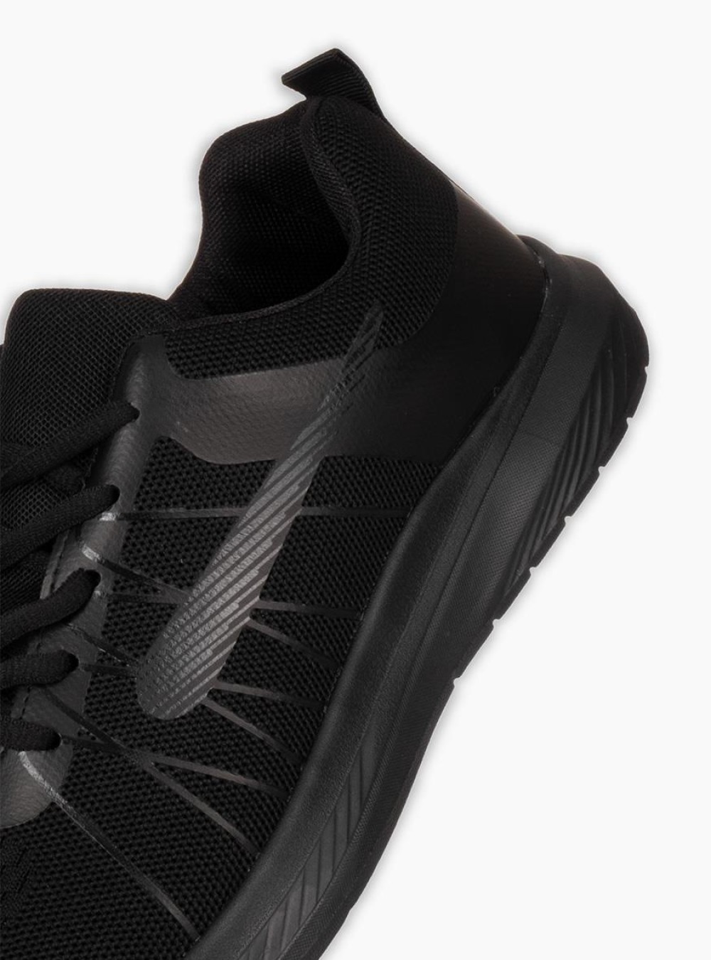 Ανδρικό υφασμάτινο running sneaker ΜΑΥΡΟ Ανδρικό υφασμάτινο running sneaker ΜΑΥΡΟ