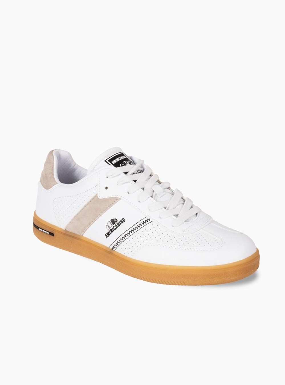 AMERICANINO Ανδρικό casual sneaker ΑΣΠΡΟ AMERICANINO Ανδρικό casual sneaker ΑΣΠΡΟ
