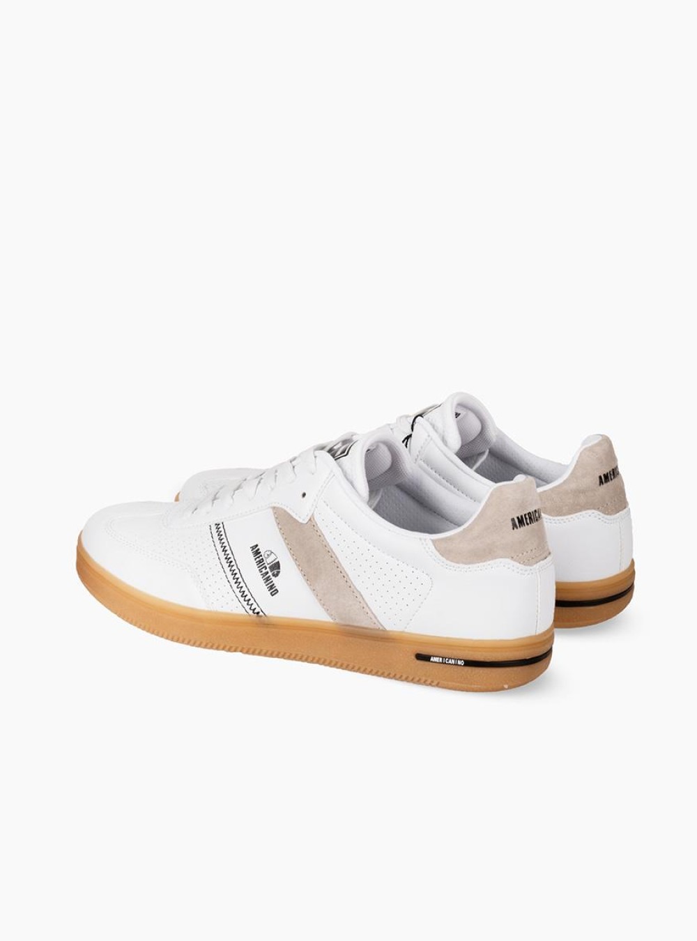 AMERICANINO Ανδρικό casual sneaker ΑΣΠΡΟ AMERICANINO Ανδρικό casual sneaker ΑΣΠΡΟ