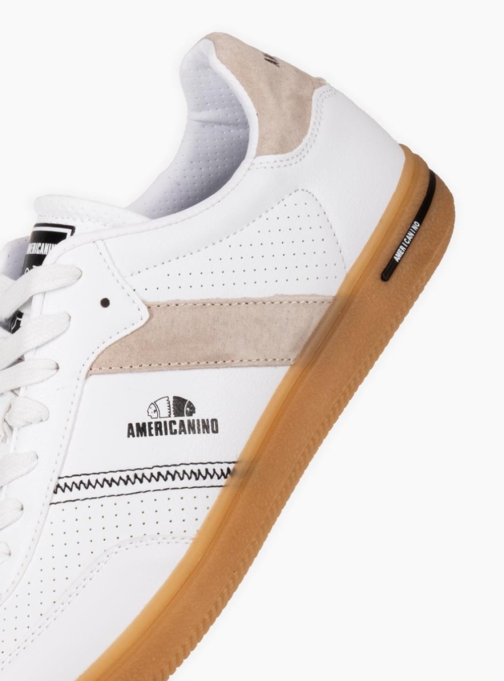 AMERICANINO Ανδρικό casual sneaker ΑΣΠΡΟ AMERICANINO Ανδρικό casual sneaker ΑΣΠΡΟ
