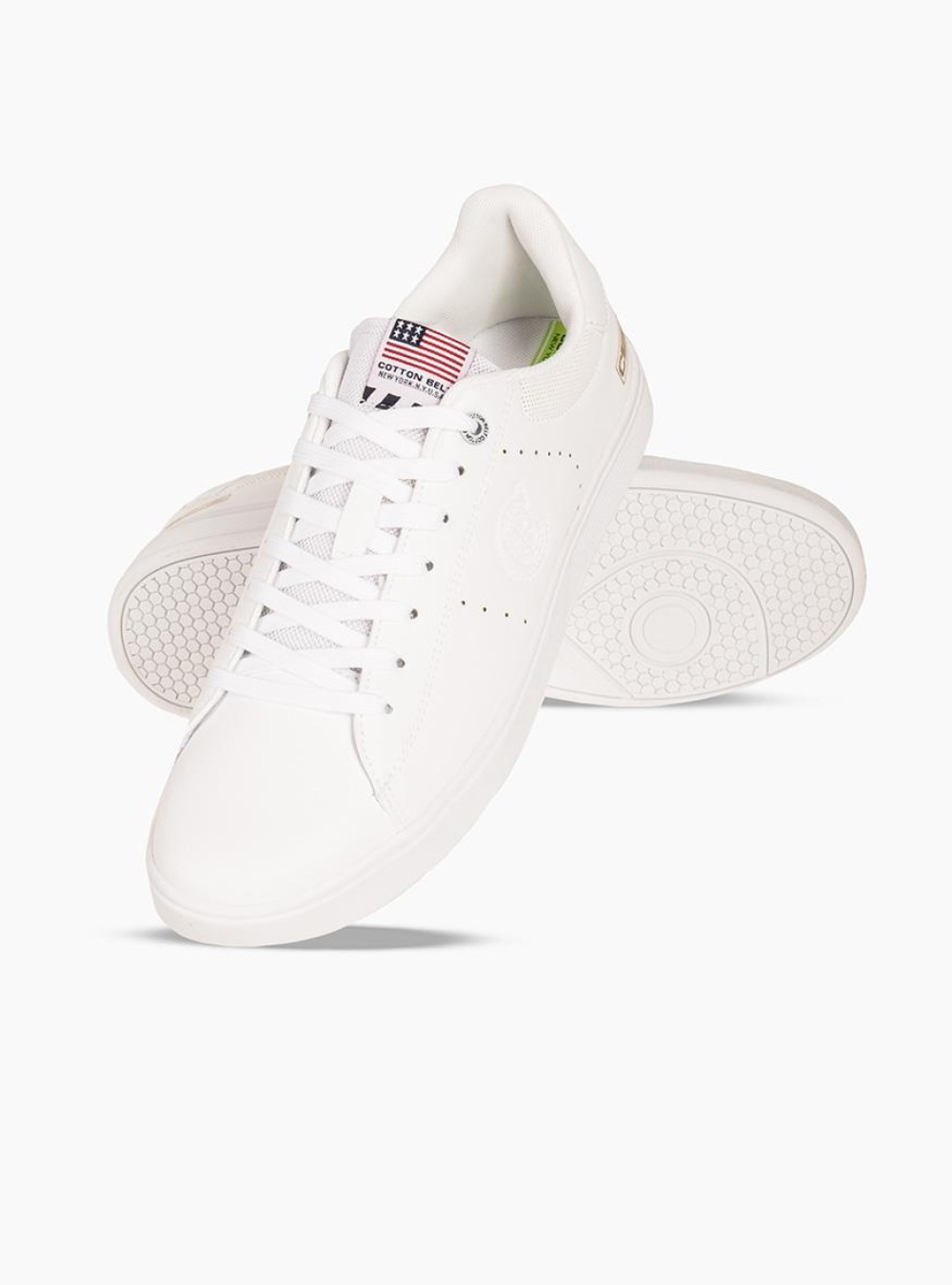 COTTON BELT Ανδρικό sneaker ΑΣΠΡΟ COTTON BELT Ανδρικό sneaker ΑΣΠΡΟ