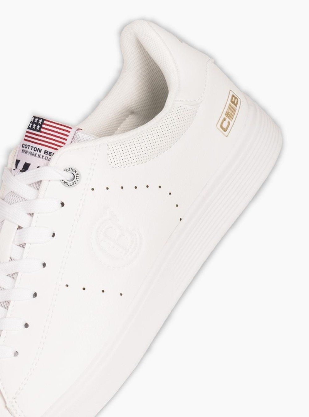 COTTON BELT Ανδρικό sneaker ΑΣΠΡΟ COTTON BELT Ανδρικό sneaker ΑΣΠΡΟ