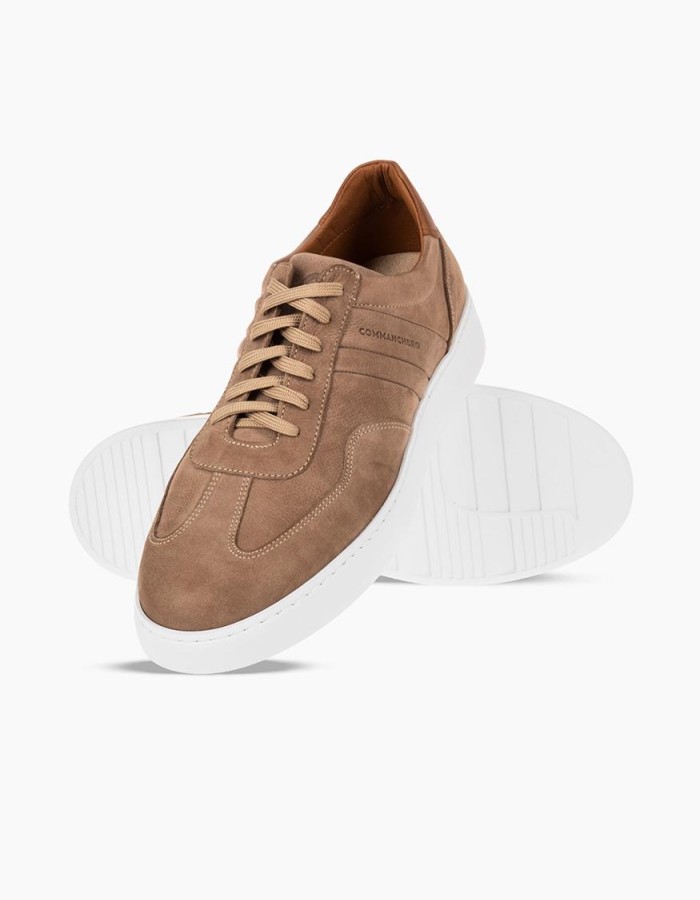 COMMANCHERO Ανδρικά δερμάτινα sneakers ΜΠΕΖ