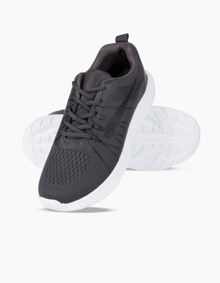 Υφασμάτινα ανδρικά running sneakers ΓΚΡΙ