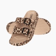 Cubanitas Γυναικείες σαγιονάρες με animal print ΛΕΟΠΑΡ Cubanitas Γυναικείες σαγιονάρες με animal print ΛΕΟΠΑΡ