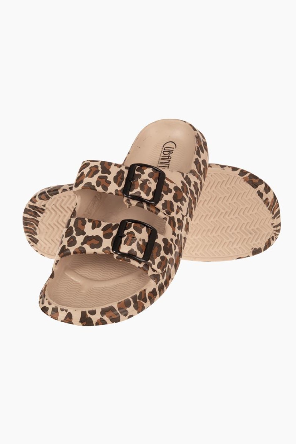 Cubanitas Γυναικείες σαγιονάρες με animal print ΛΕΟΠΑΡ