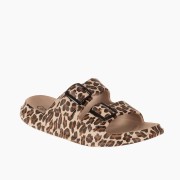 Cubanitas Γυναικείες σαγιονάρες με animal print ΛΕΟΠΑΡ Cubanitas Γυναικείες σαγιονάρες με animal print ΛΕΟΠΑΡ