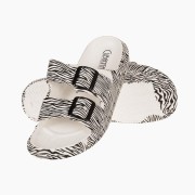 Cubanitas Γυναικείες σαγιονάρες με animal print ZEBRA Cubanitas Γυναικείες σαγιονάρες με animal print ZEBRA