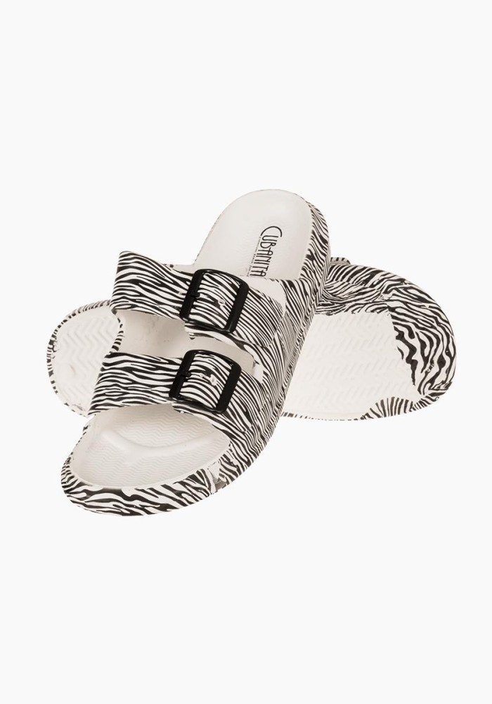 Cubanitas Γυναικείες σαγιονάρες με animal print ZEBRA