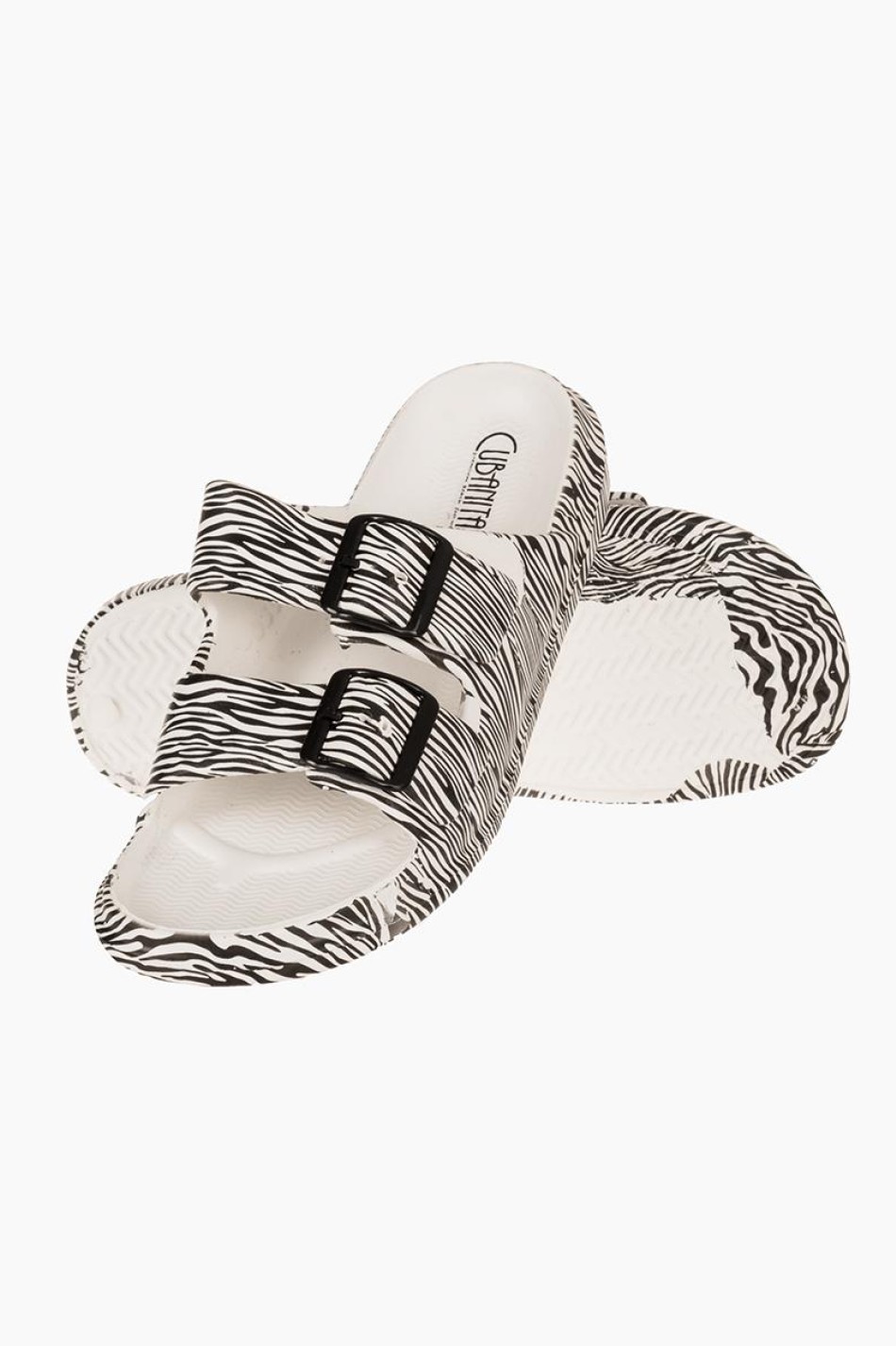Cubanitas Γυναικείες σαγιονάρες με animal print ZEBRA