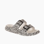 Cubanitas Γυναικείες σαγιονάρες με animal print ZEBRA Cubanitas Γυναικείες σαγιονάρες με animal print ZEBRA
