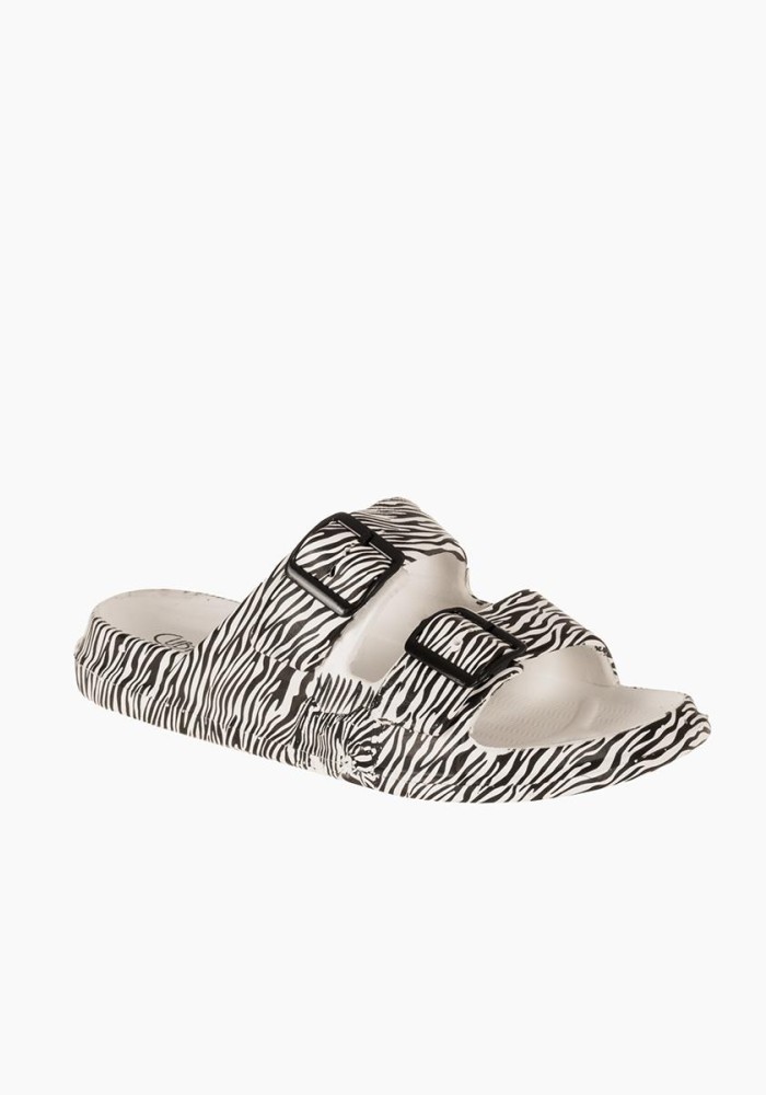 Cubanitas Γυναικείες σαγιονάρες με animal print ZEBRA