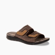 B-SOFT Ανδρικές παντόφλες με velcro ΚΑΦΕ B-SOFT Ανδρικές παντόφλες με velcro ΚΑΦΕ