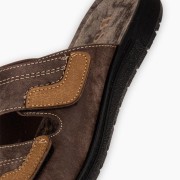 B-SOFT Ανδρικές παντόφλες με velcro ΚΑΦΕ B-SOFT Ανδρικές παντόφλες με velcro ΚΑΦΕ