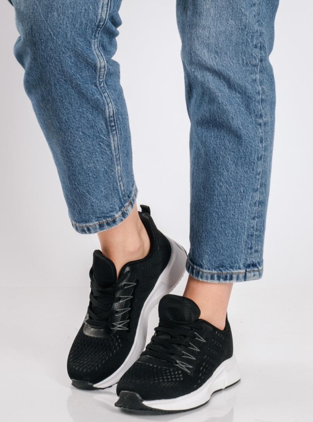 Γυναικείο υφασμάτινο running sneaker ΜΑΥΡΟ Γυναικείο υφασμάτινο running sneaker ΜΑΥΡΟ