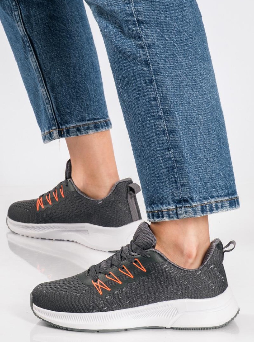 Γυναικείο υφασμάτινο running sneaker ΓΚΡΙ Γυναικείο υφασμάτινο running sneaker ΓΚΡΙ