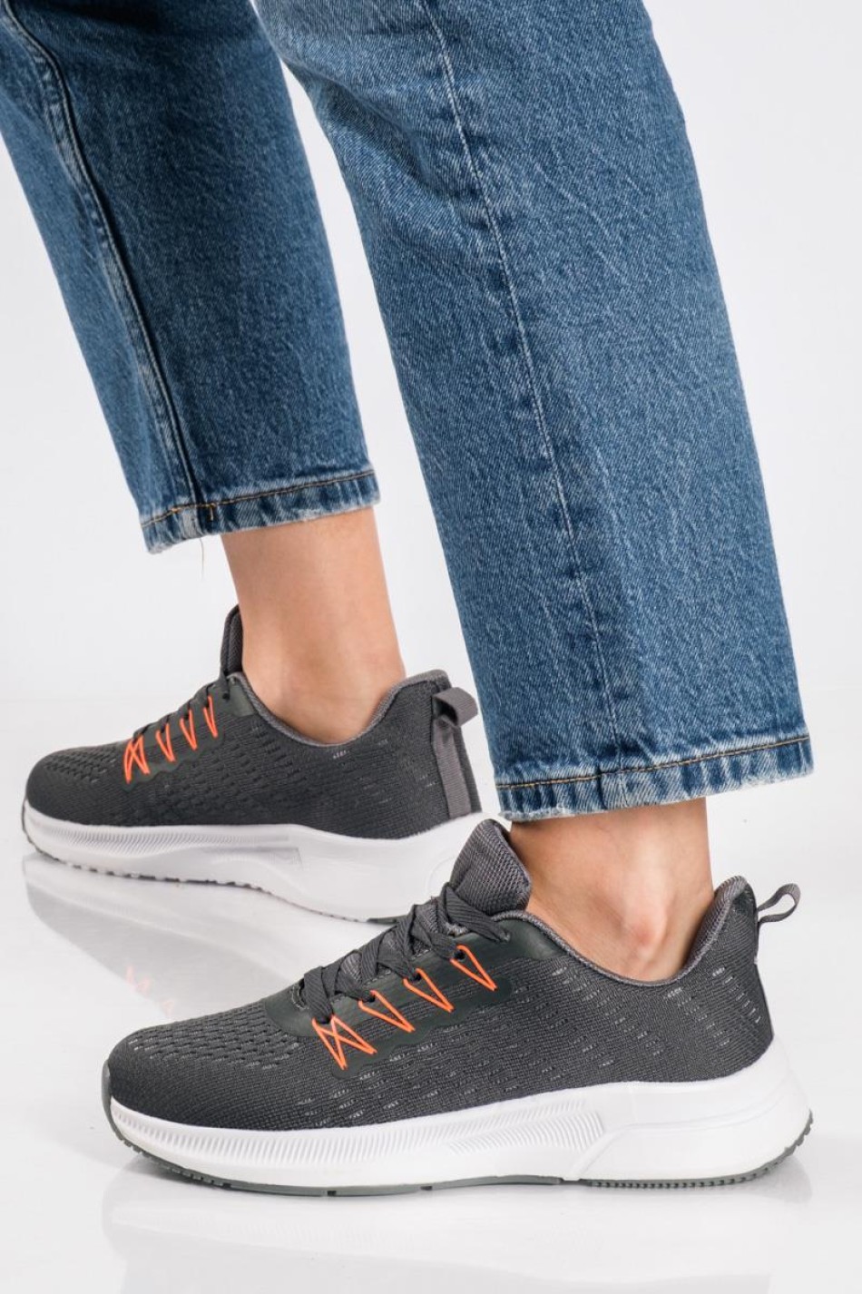 Γυναικείο υφασμάτινο running sneaker ΓΚΡΙ Γυναικείο υφασμάτινο running sneaker ΓΚΡΙ