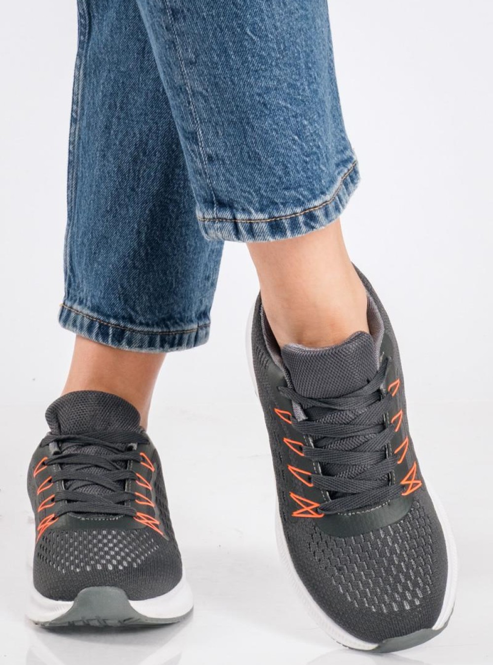 Γυναικείο υφασμάτινο running sneaker ΓΚΡΙ Γυναικείο υφασμάτινο running sneaker ΓΚΡΙ