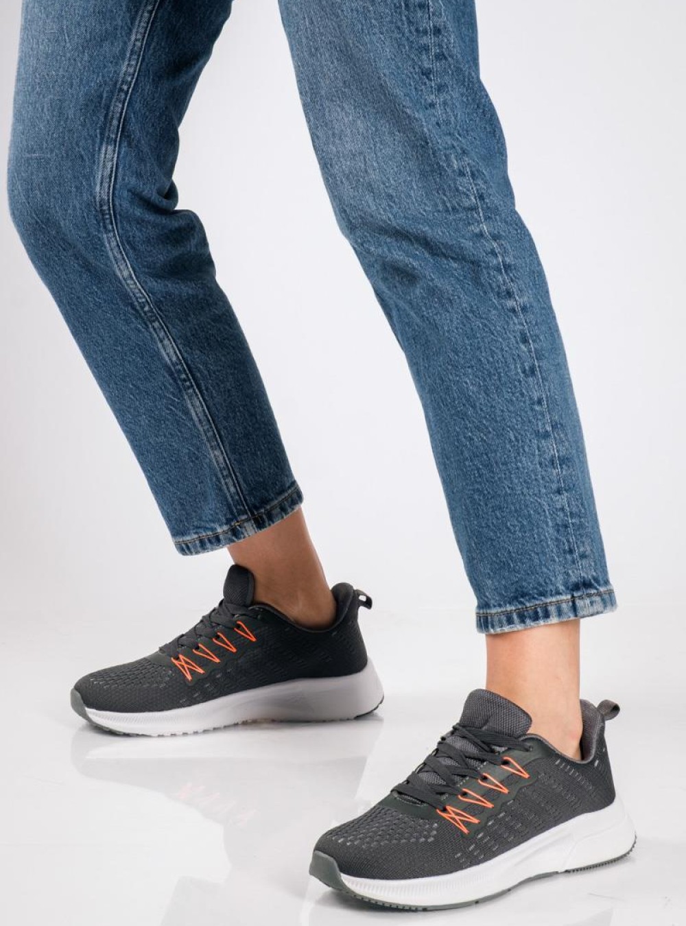 Γυναικείο υφασμάτινο running sneaker ΓΚΡΙ Γυναικείο υφασμάτινο running sneaker ΓΚΡΙ