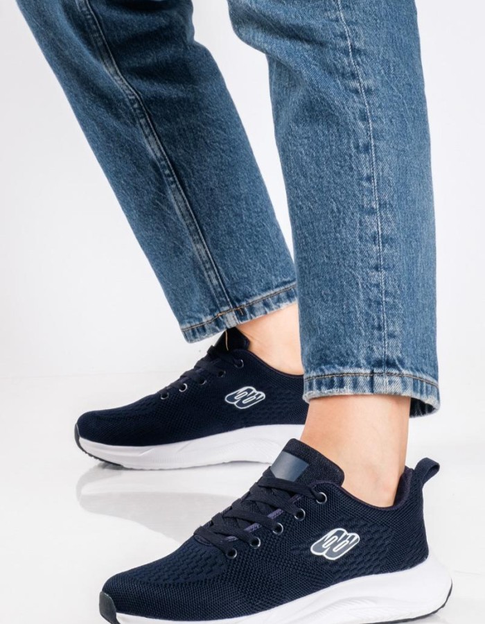 Running υφασμάτινα sneakers ΜΠΛΕ