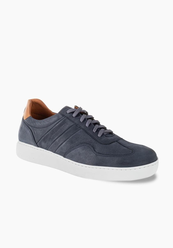 COMMANCHERO Ανδρικά δερμάτινα sneakers ΜΠΛΕ