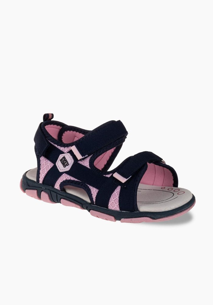 Πέδιλα για κορίτσια με velcro ΜΠΛΕ/ΡΟΖ