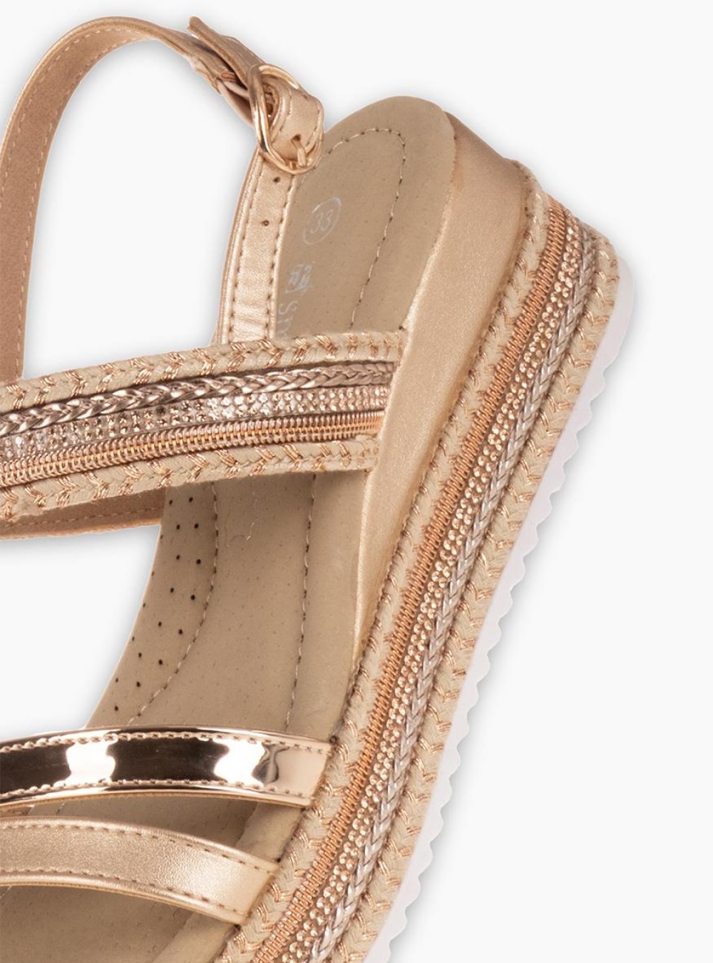 Πέδιλα για κορίτσια με πλατφόρμα ΜΠΡΟΝΖΕ Πέδιλα για κορίτσια με πλατφόρμα ΜΠΡΟΝΖΕ