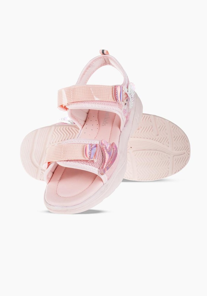 Πέδιλα για κορίτσια με velcro ΡΟΖ