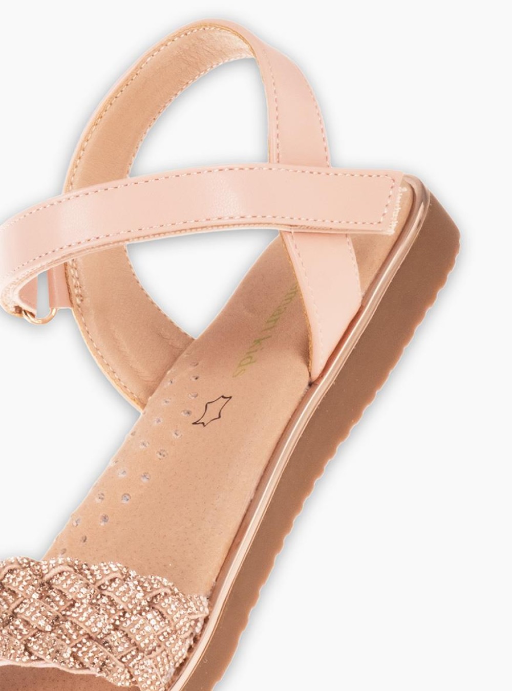 Πέδιλα για κορίτσια με στρας NUDE Πέδιλα για κορίτσια με στρας NUDE