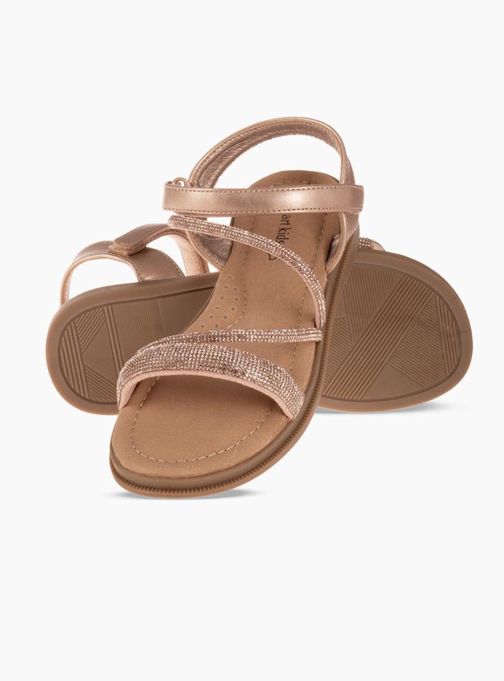 Πέδιλα για κορίτσια με στρας ΜΠΡΟΝΖΕ Πέδιλα για κορίτσια με στρας ΜΠΡΟΝΖΕ