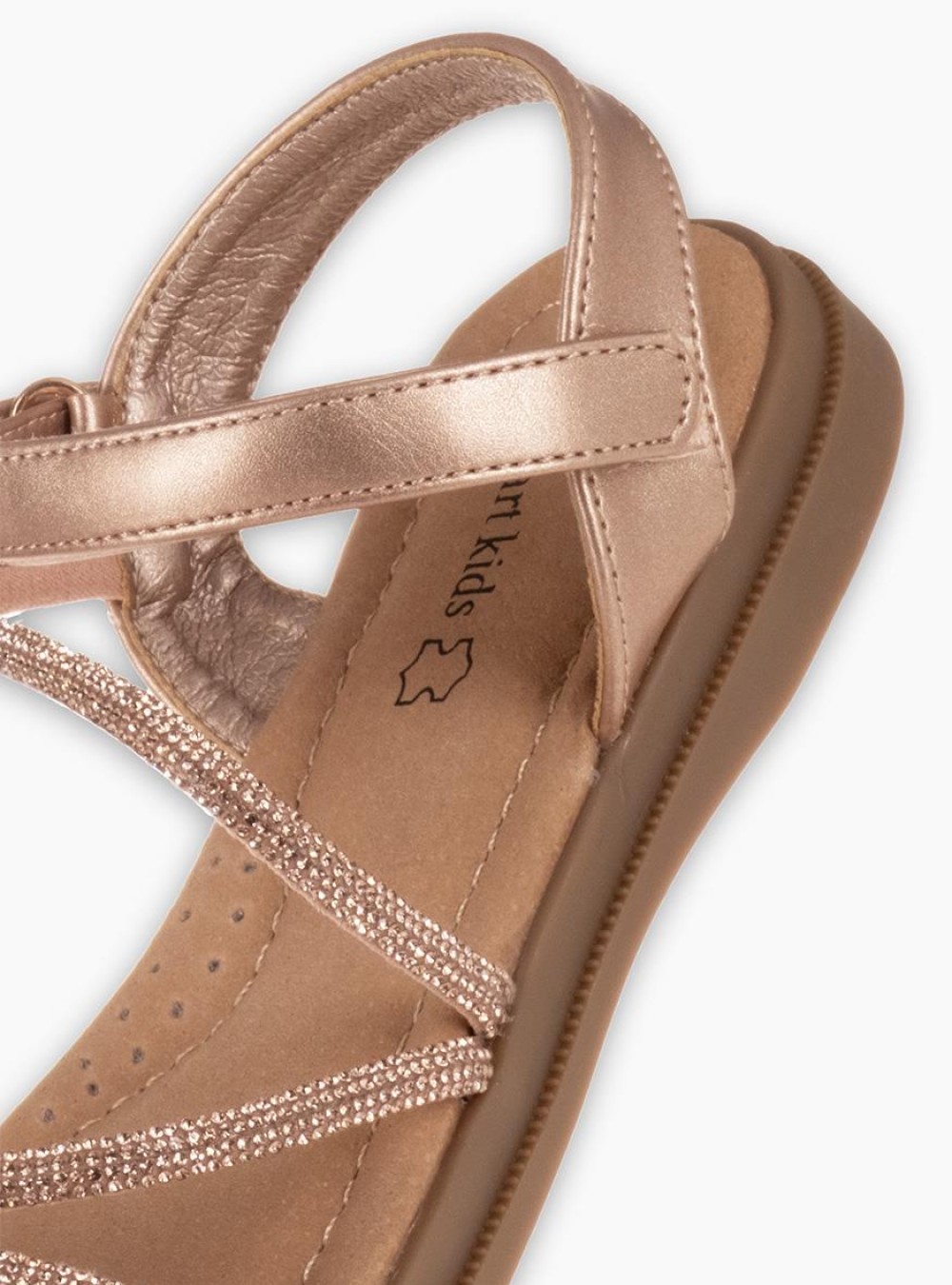 Πέδιλα για κορίτσια με στρας ΜΠΡΟΝΖΕ Πέδιλα για κορίτσια με στρας ΜΠΡΟΝΖΕ