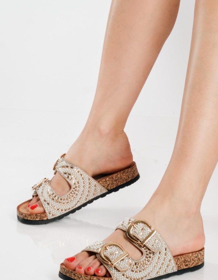 Fussbett flatforms με δυο ιριδίζουσες φάσες ΧΡΥΣΟ