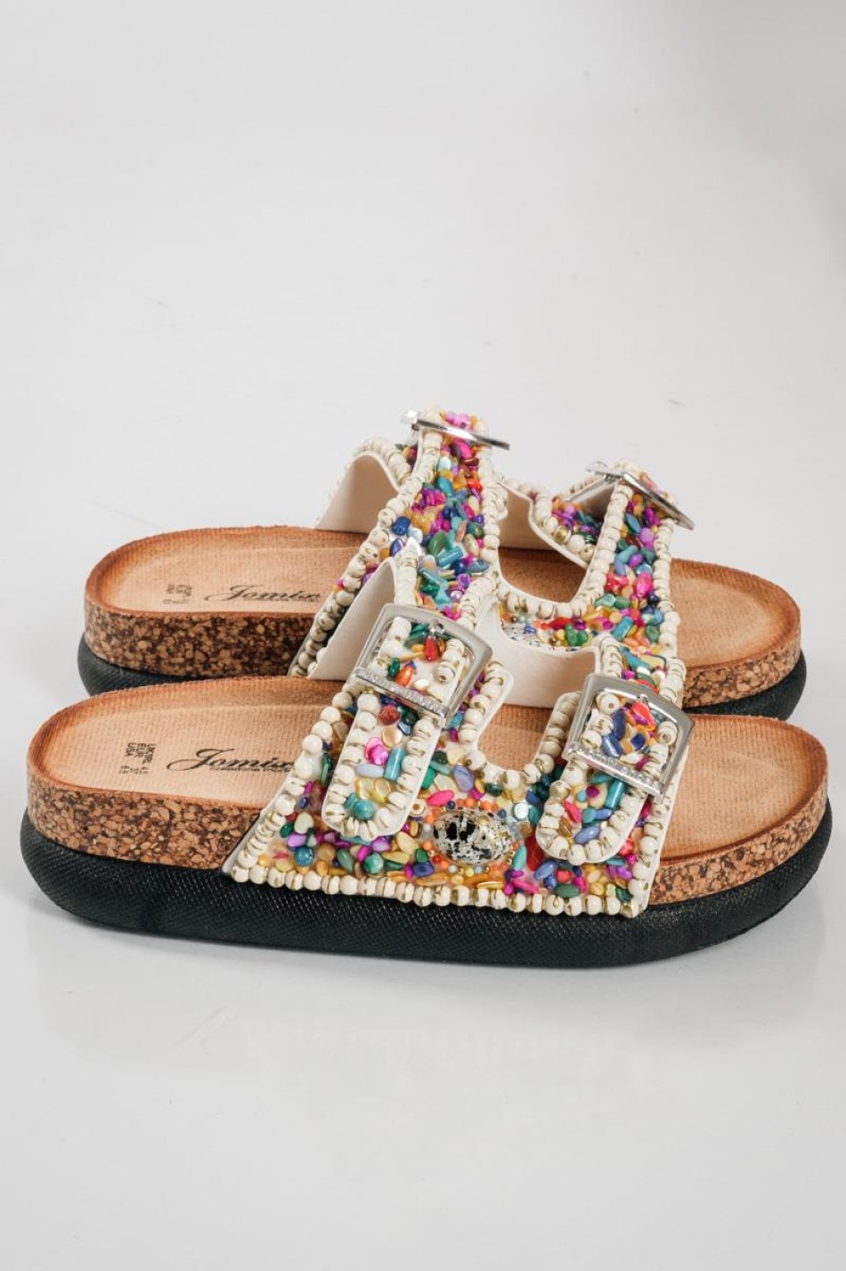 Fussbett flatforms με πολύχρωμες πέτρες ΑΣΠΡΟ