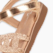 Πέδιλα με strass ΜΠΡΟΝΖΕ Πέδιλα με strass ΜΠΡΟΝΖΕ